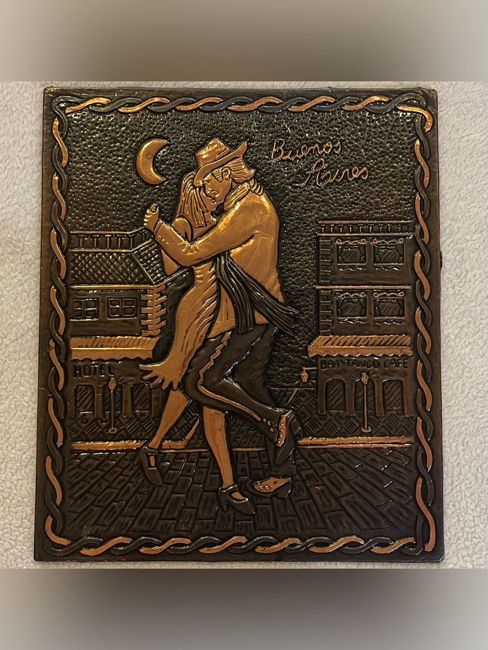 Vintage Buenos Aires Tango 3D Wall Plaque